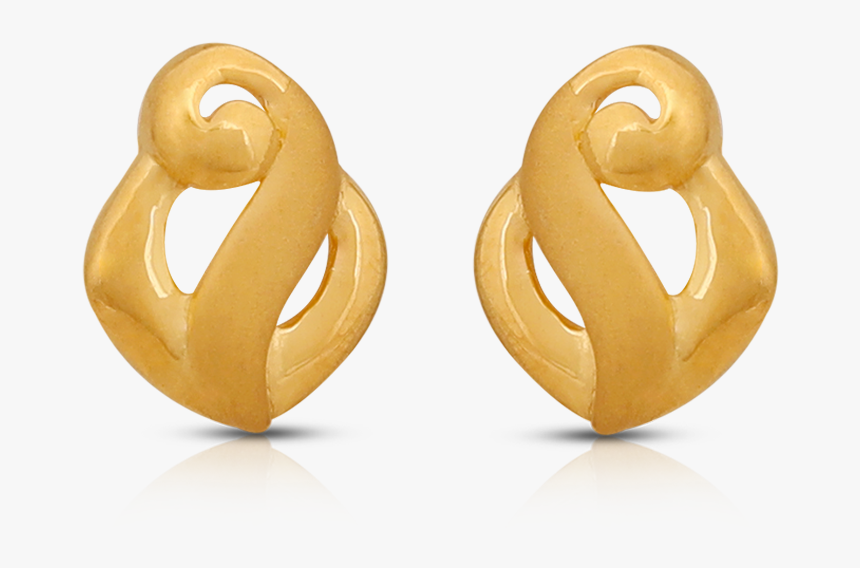Trendy Hook-shaped Gold Stud - Earrings, HD Png Download