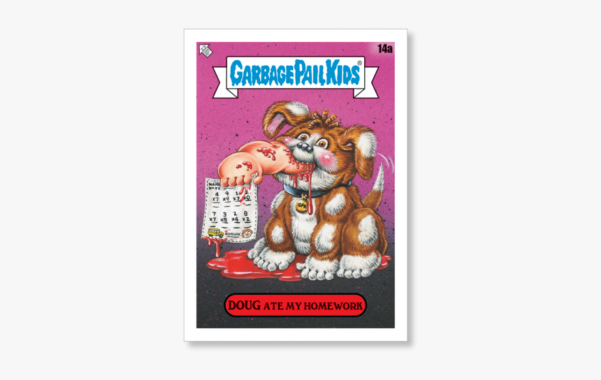 Doug Ate My Homework 2020 Gpk Series 1 Base Poster - Garbage Pail Kids, HD Png Download