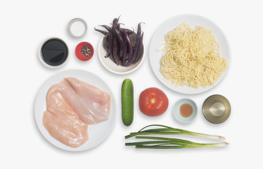 Chilled Chicken Ramen With Fresh Noodles, Summer Beans - Fish Slice, HD Png Download