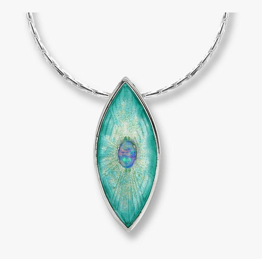 Nicole Barr Designs Sterling Silver Marquis Necklace-blue - Necklace, HD Png Download