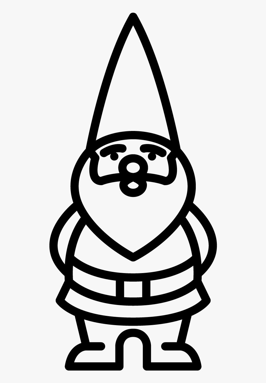 Black And White Gnome, HD Png Download