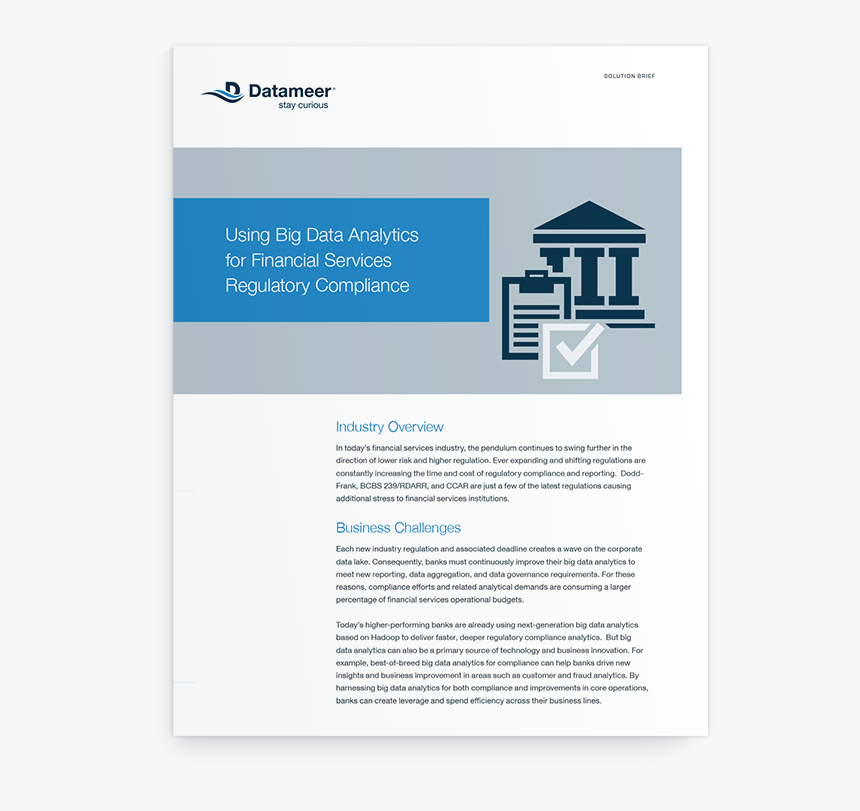 Bigdata Fins Reglatory Compliance Solbrief - Graphic Design, HD Png Download