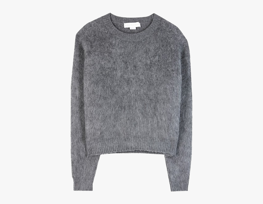 Stella Mccartney Grey Wool Blend Sweater White Wool - Grey Wool Sweater Png, Transparent Png