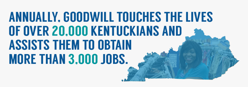 Annually, Goodwill Touches The Lives Of 20,000 Kentuckians - Map Of Kentucky Transparent Background, HD Png Download