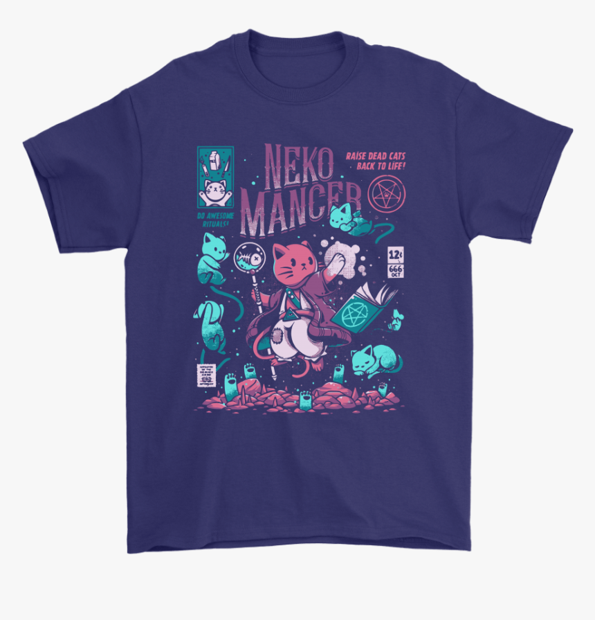 Neko Mancer Cat Necromancer Halloween Shirts - Nekomancer Shirt, HD Png Download