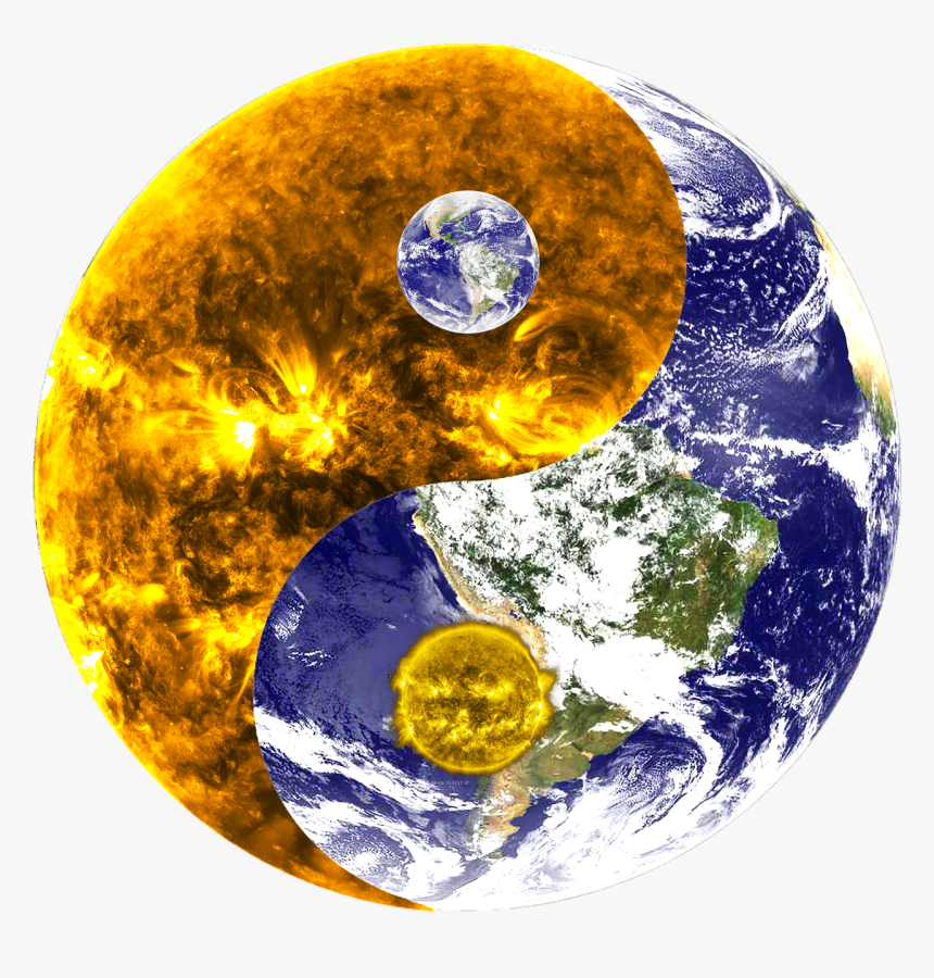 Design Yin Yang Balance Free Photo - Ying And Yang Earth, HD Png Download