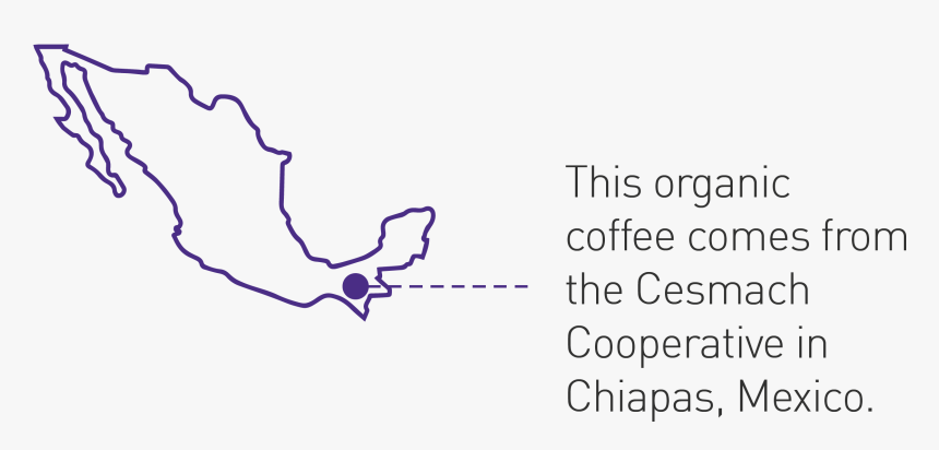 Cafe Femenino Origin Map Mexico - Parallel, HD Png Download