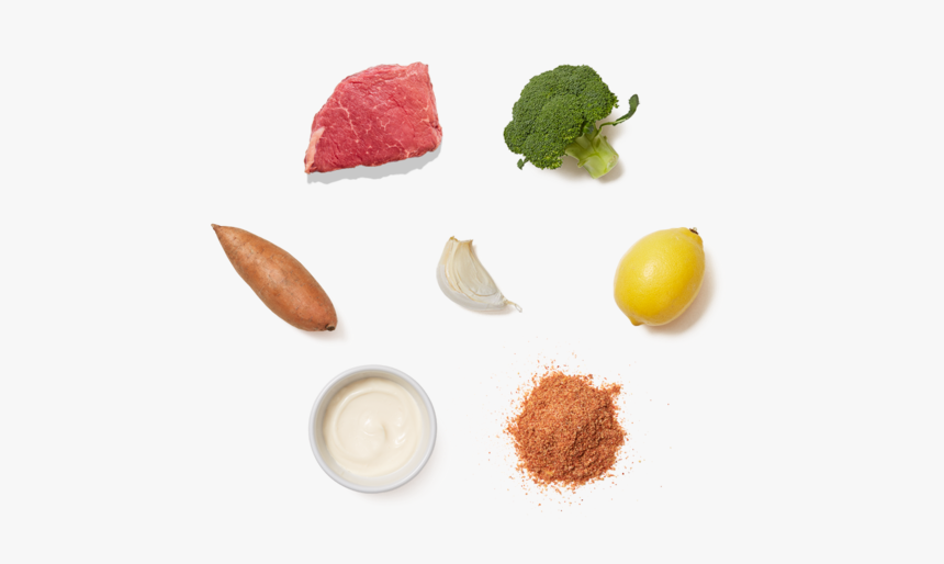 Steaks & Smoky Sweet Potato Wedges With Lemon Aioli - Natural Foods, HD Png Download