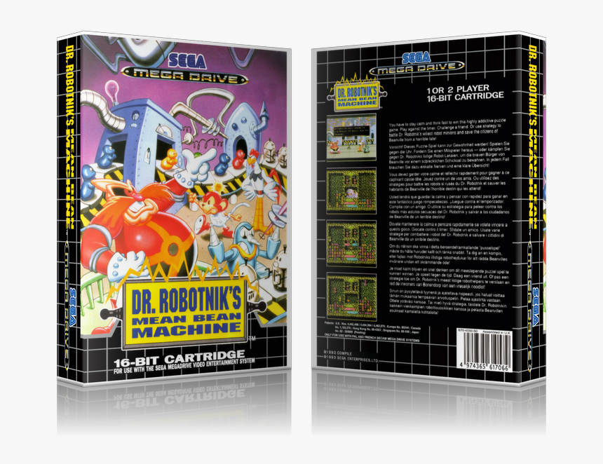 Robotnik S Mean Bean Machine Sega Megadrive Replacement - Dr Robotnik's Mean Bean Machine Mega Drive, HD Png Download