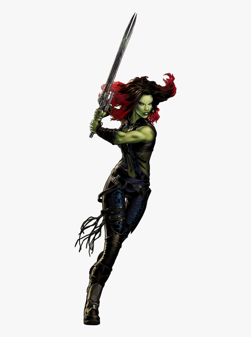 Alliance Figure Character Fictional Black Gamora Action - Marvel Avengers Alliance Gamora, HD Png Download
