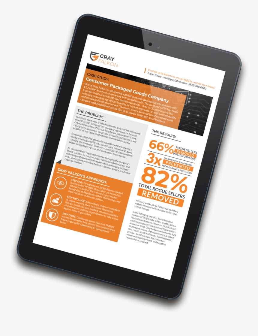 037 Tablet Gray Falkon Cpg Case Study Iso - Tablet Computer, HD Png Download