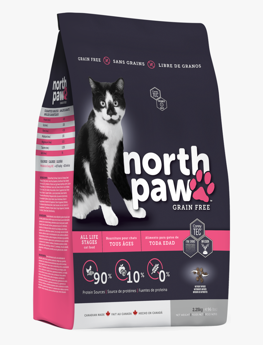 North Paw Cat All Life Package - North Paw Dog Food, HD Png Download