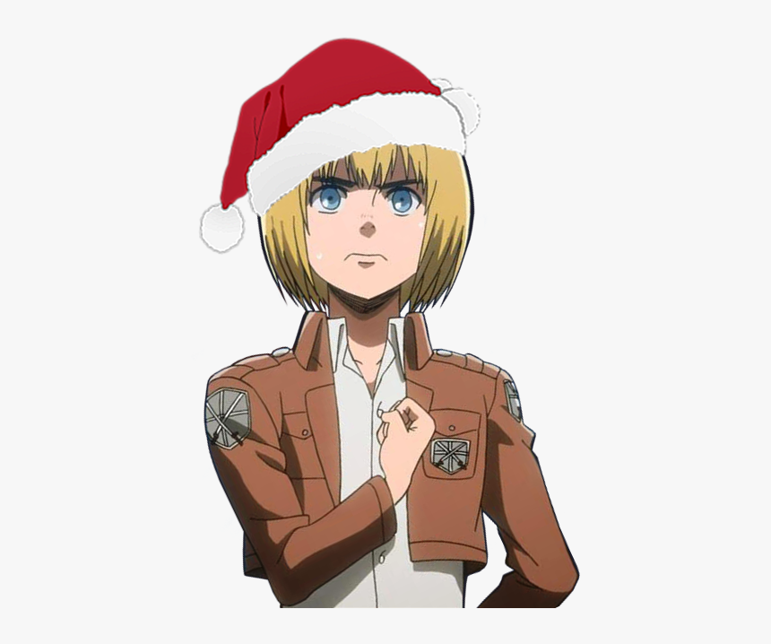 Transparent Armin Santa Hat ♡ - Armin In A Christmas Hat, HD Png Download