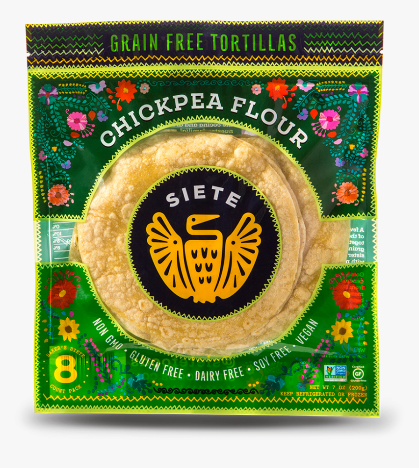Chickpea Flour Tortillas - Siete Foods Tortillas, HD Png Download