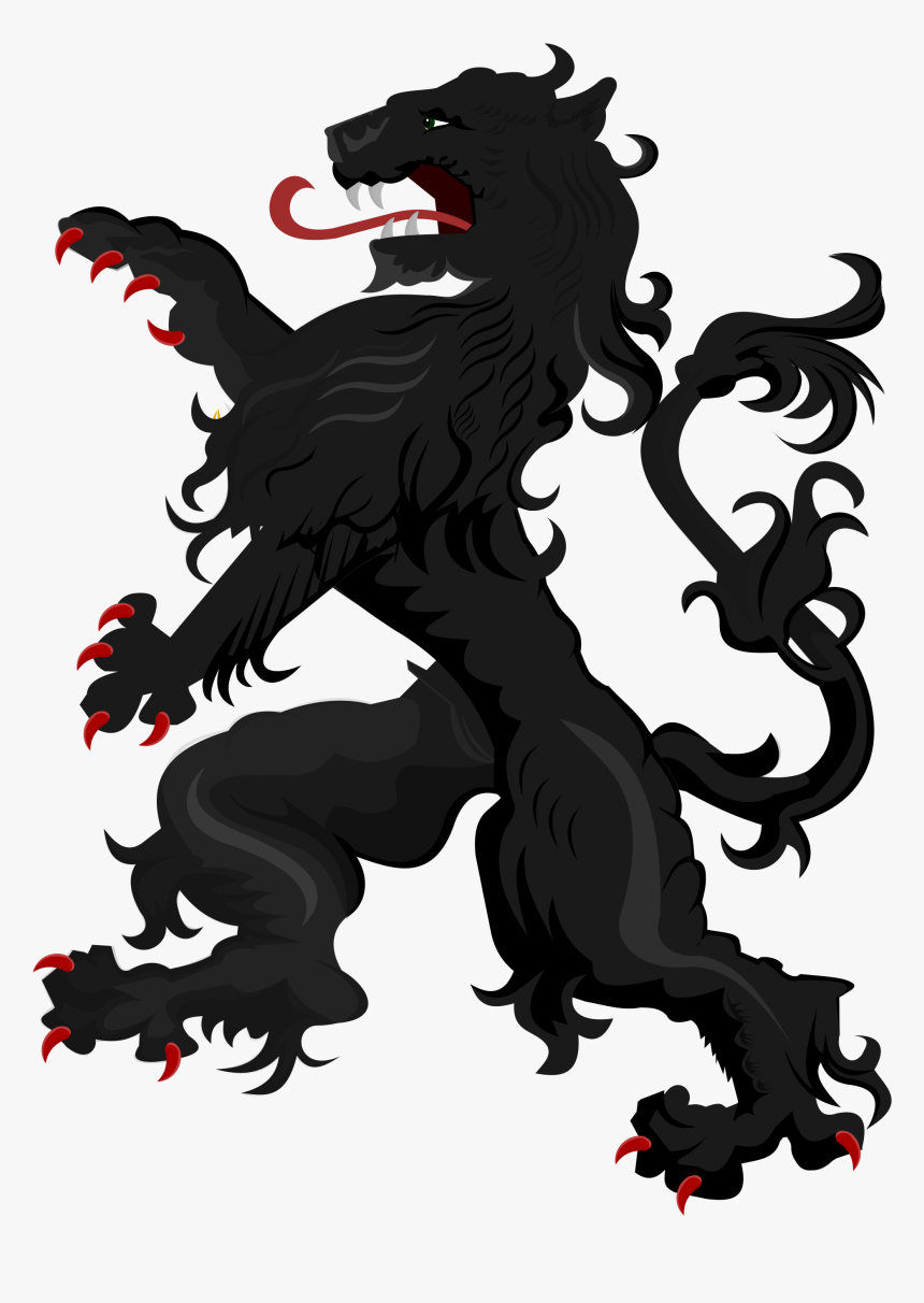Black Lion Coat Of Arms, HD Png Download