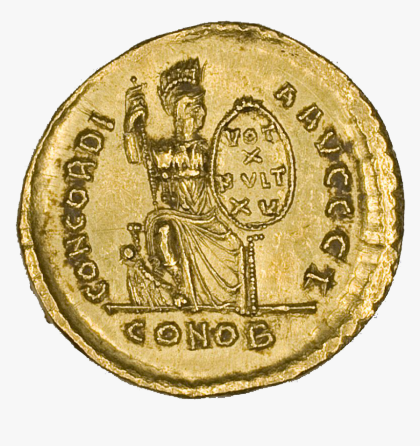 Sophia Moss Quality - Solidus (coin) Of Emperor Theodosius, HD Png Download