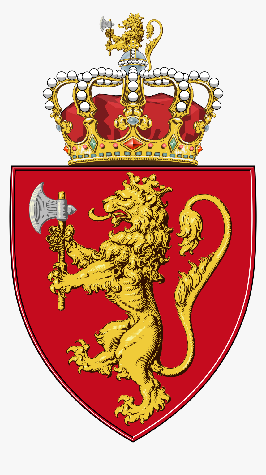 Clipart Shield Lion - Coat Of Arms Norway, HD Png Download