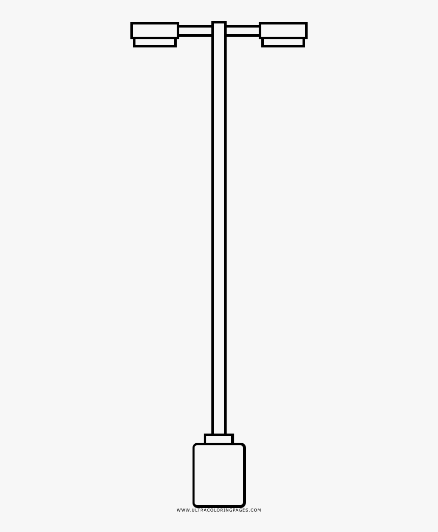 Light Pole Coloring Page - Parallel, HD Png Download