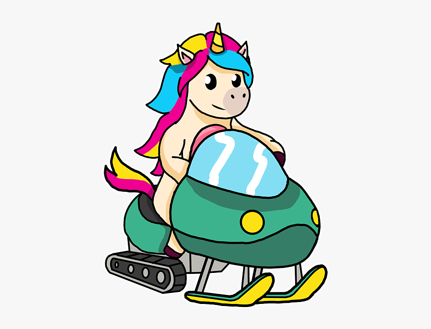 Unicorn Snowmobile, HD Png Download