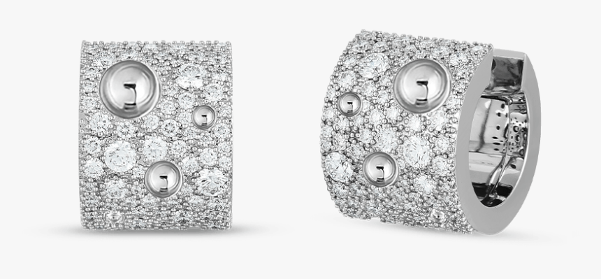Roberto Coin 18k White Gold Hoop Earrings, HD Png Download