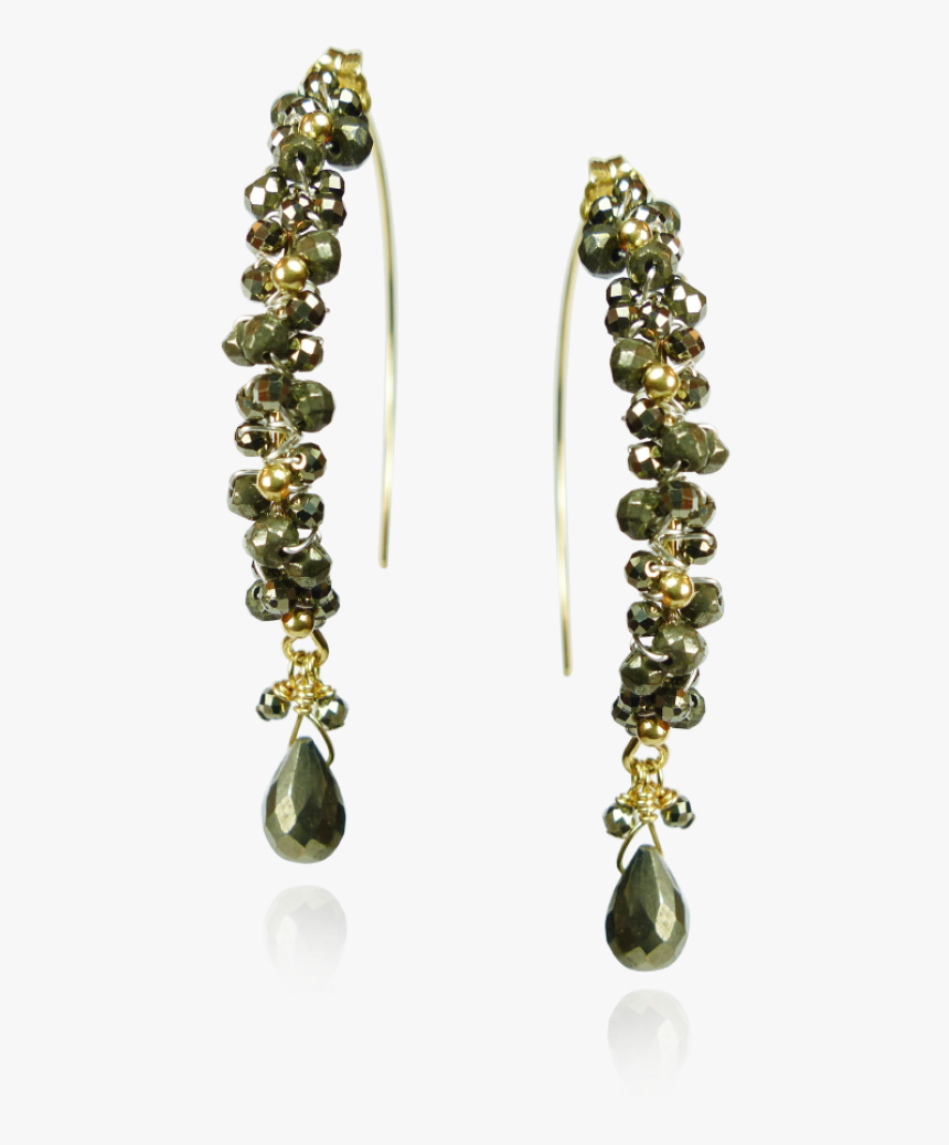 Pyrite Hoop Earrings - Earrings, HD Png Download