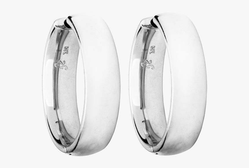 Hoop Earring Classics In White Gold - Earrings, HD Png Download