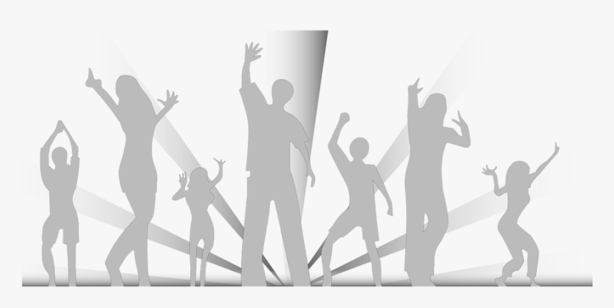 Party Dinner Vector , Png Download - Silhouette Transparent Dancing People, Png Download