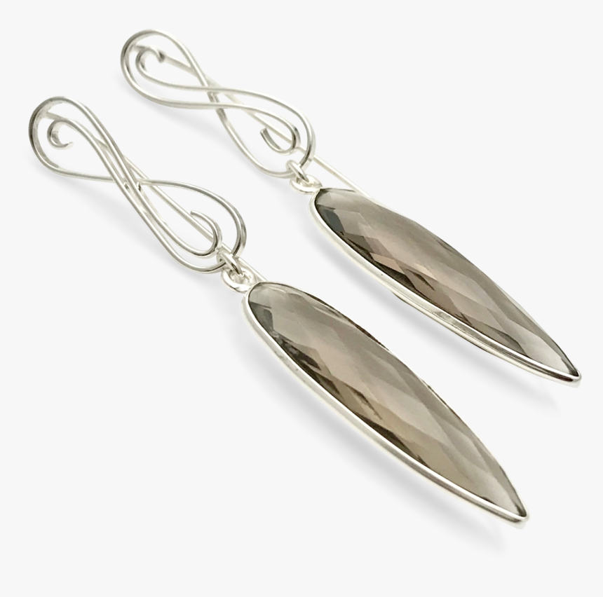 Smokey Quartz Gallery Earrings Long Dangle - Earrings, HD Png Download
