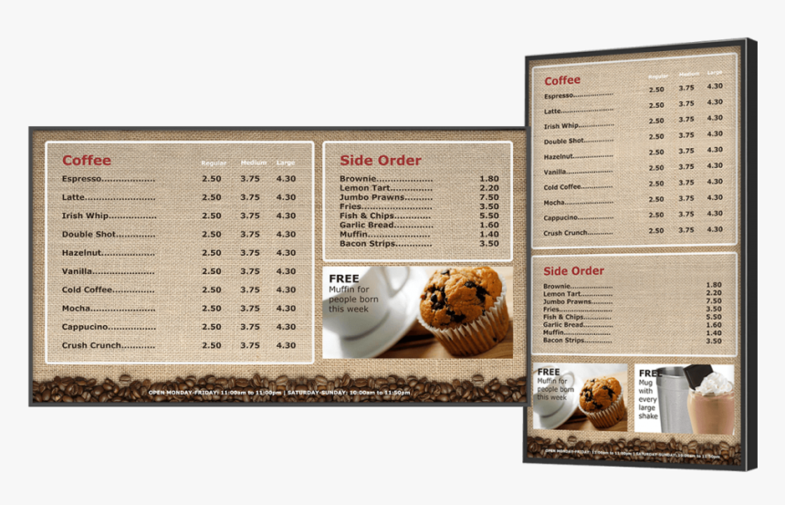 Cafe Menu Board - Bengal Tiger, HD Png Download