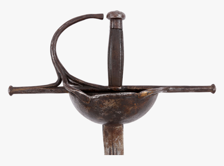 17th Century Caribbean Cup Hilted Rapier - Caribbean Spanish Sword, HD Png Download