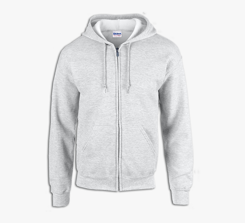 White Hoodie Zipper Png, Transparent Png
