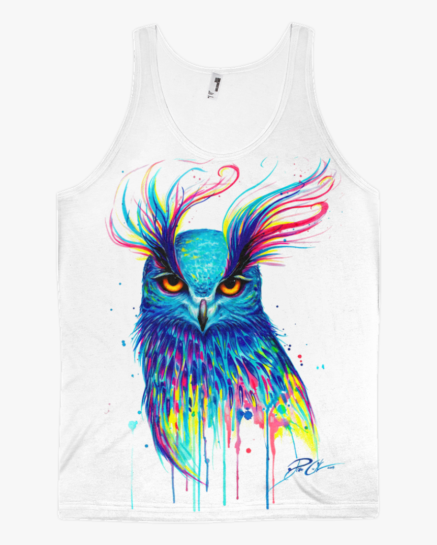 Aurora Owl Unisex Tank Top Tank Tops Electro Threads, HD Png Download