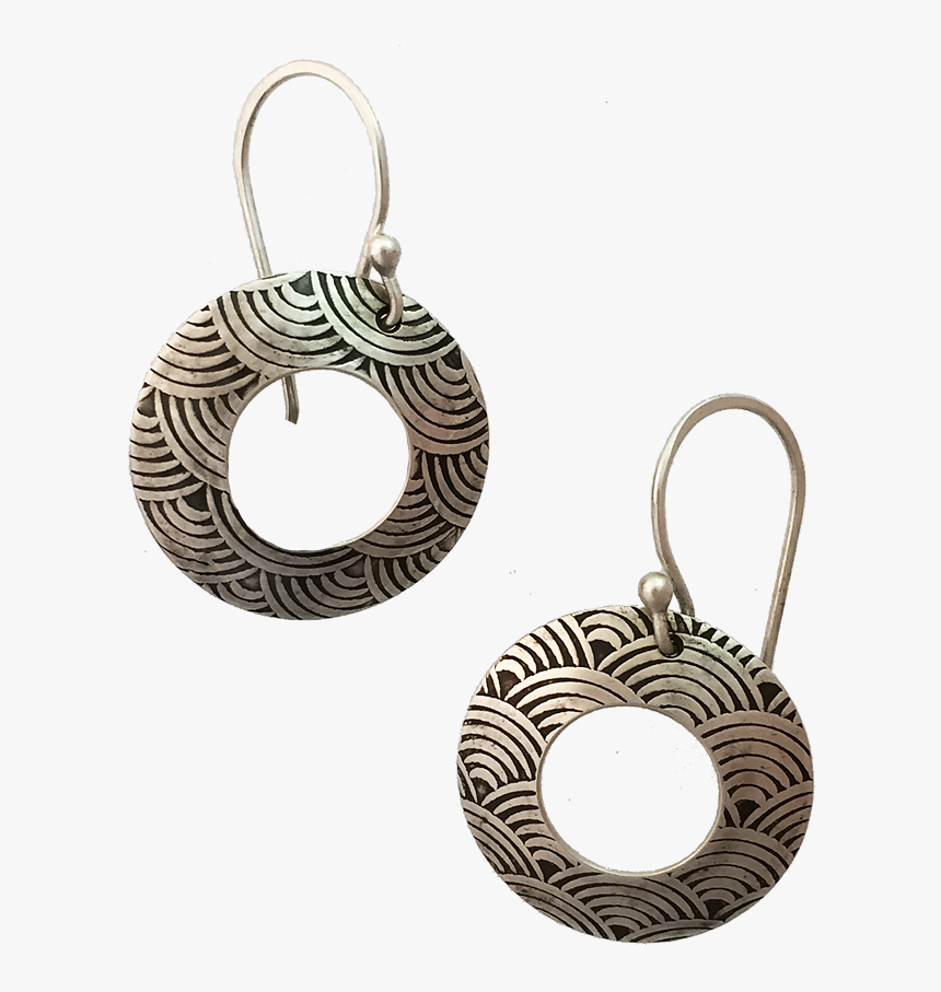 Earrings Silver Big Dangle Pattern - Earrings, HD Png Download