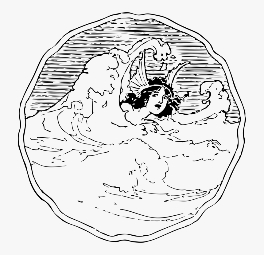 Transparent Black Wave Png - Personified Wave, Png Download