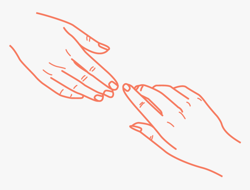 Hands Touching - Writing, HD Png Download