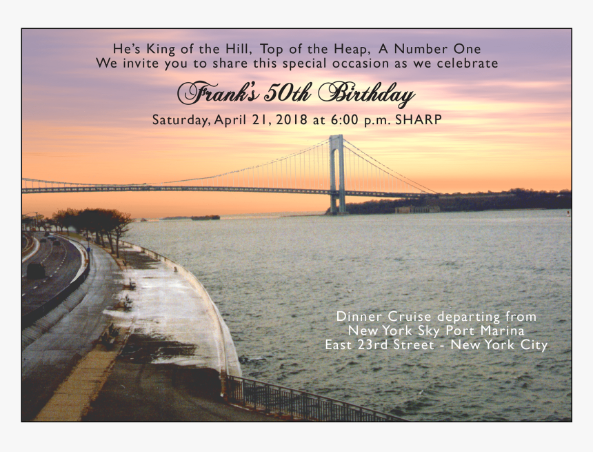 New York Theme Invitation - Sunset, HD Png Download
