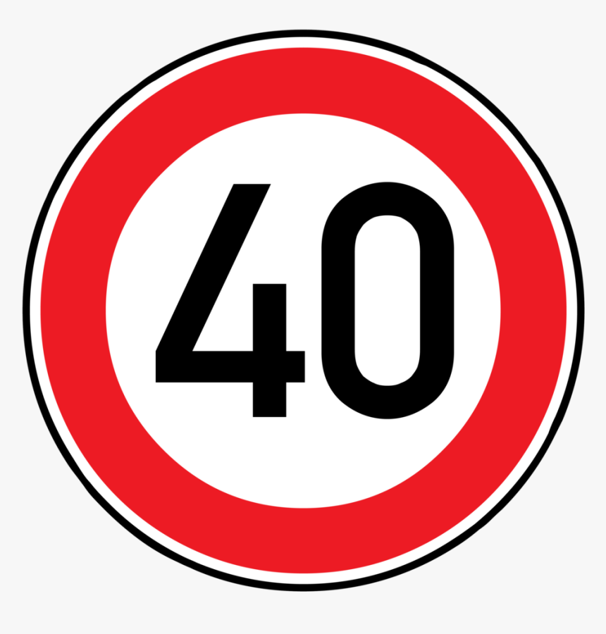 40 - Verkehrsschild 40, HD Png Download