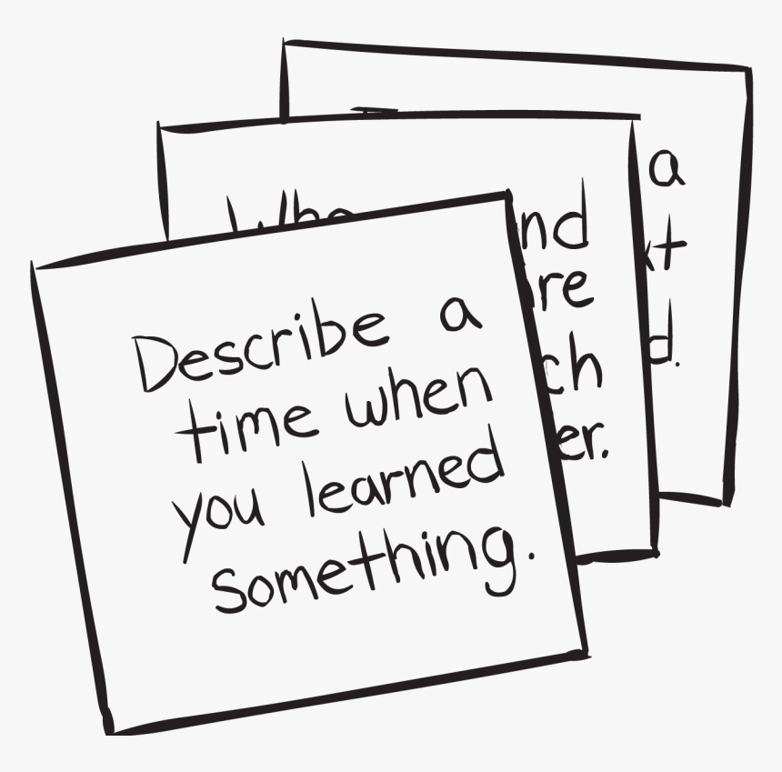 Set Of We Connect Cards Used In Fun Ice-breaker Activity - Handwriting, HD Png Download