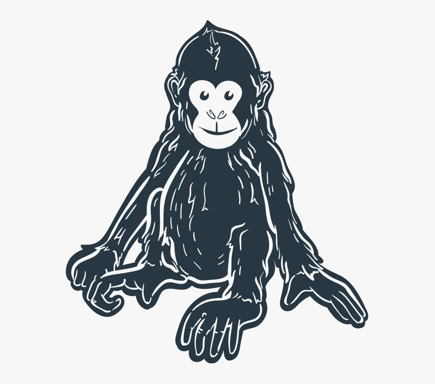 Files/orangutan Grin Darkblue - Illustration, HD Png Download
