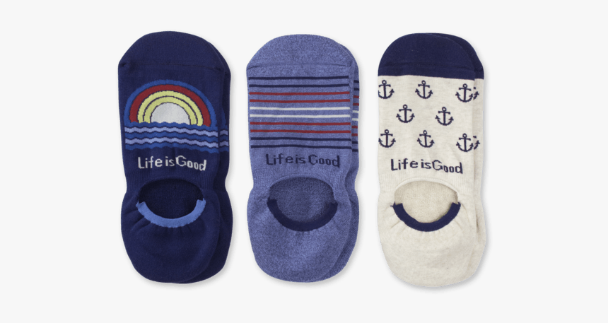 3-pack Men S Beach Anchor Cushioned Invisible No Show - Sock, HD Png Download