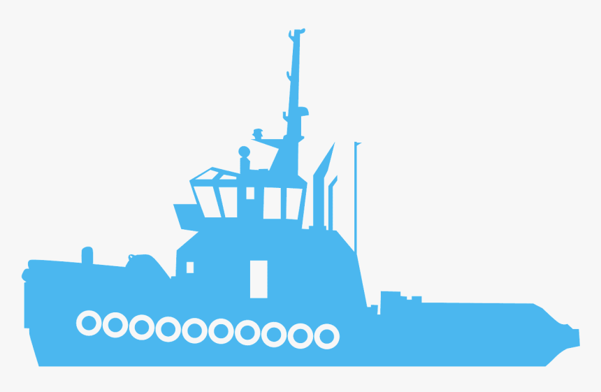 Silhouet Sleepboot, HD Png Download