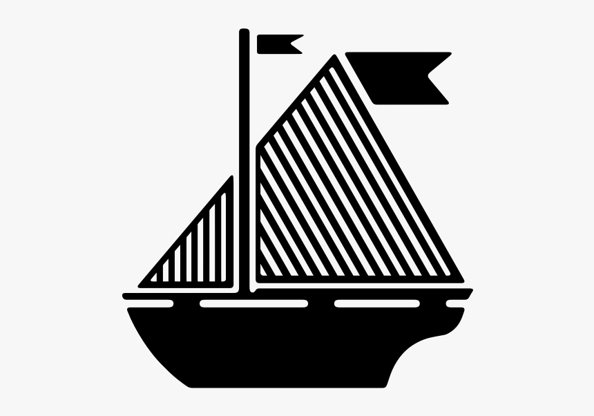 Sail Boat Silhouette - Boat, HD Png Download