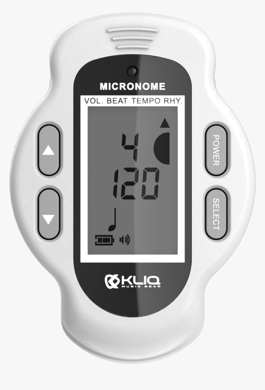 Rechargeable Digital Clip On Metronome, White 
 Class - Glucose Meter, HD Png Download
