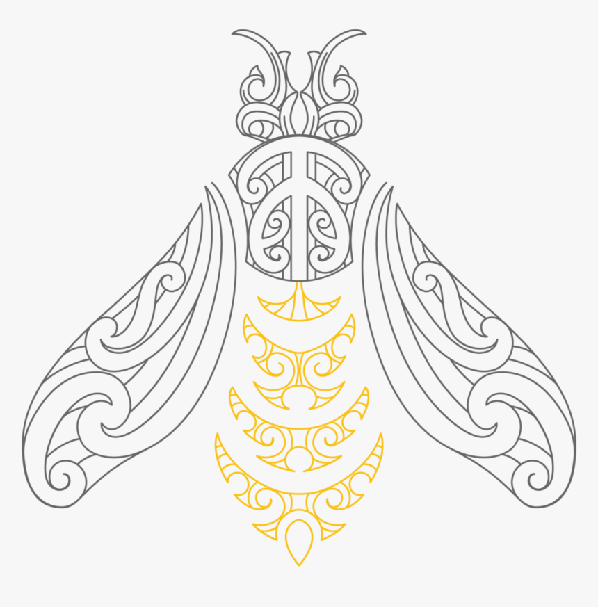 Dark Bee - Symbol Maori Bee, HD Png Download