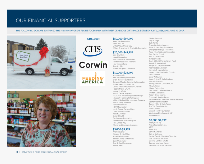 Our Financial Supporters Our Financial Supporters The - Commercial Vehicle, HD Png Download