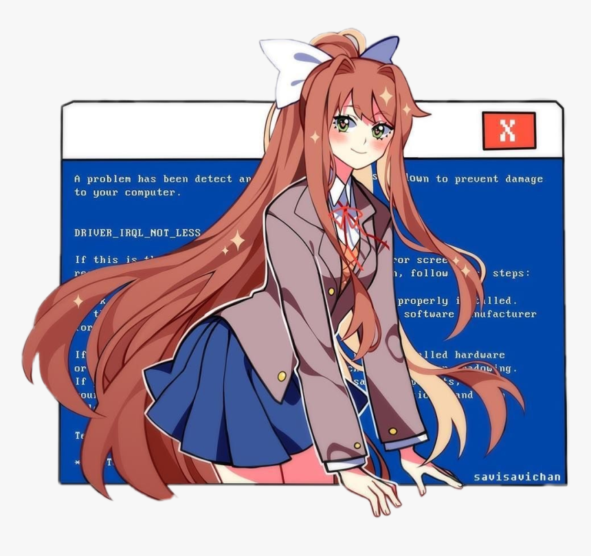 #monika #ddlc #dokidokiliteratureclub #monikaddlc #monikabestgirl - Savisavichan Ddlc, HD Png Download