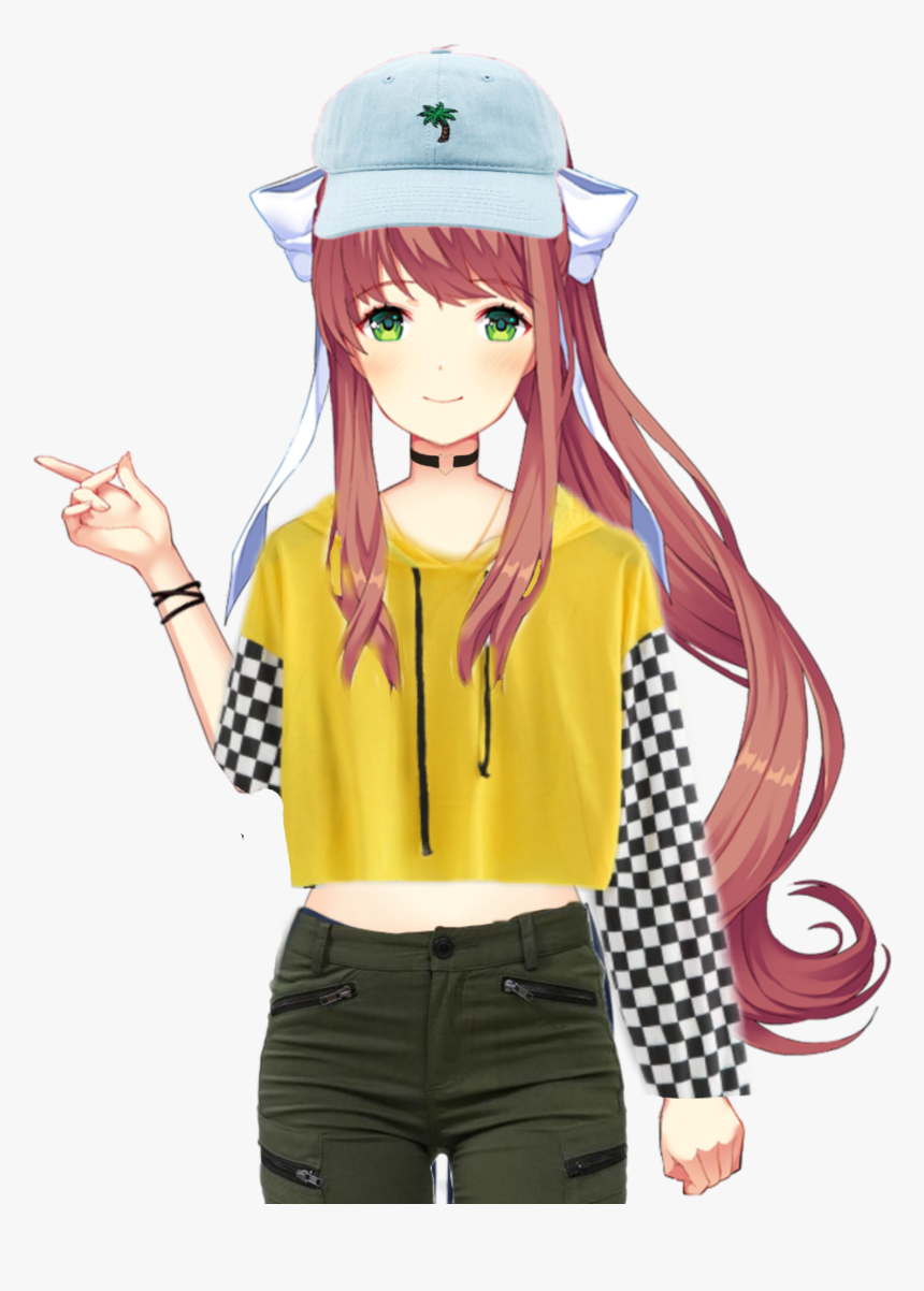 #monika #ddlc Just Monika #justmonika #dokidokiliteratureclub - Doki Doki Literature Club Monika, HD Png Download