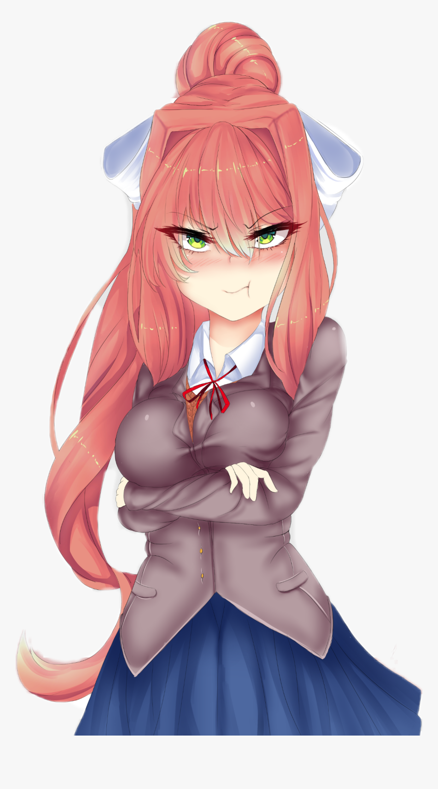 #monika #ddlc #dokidoki #monikasad #justmonika #anime - Monika Ddlc, HD Png Download