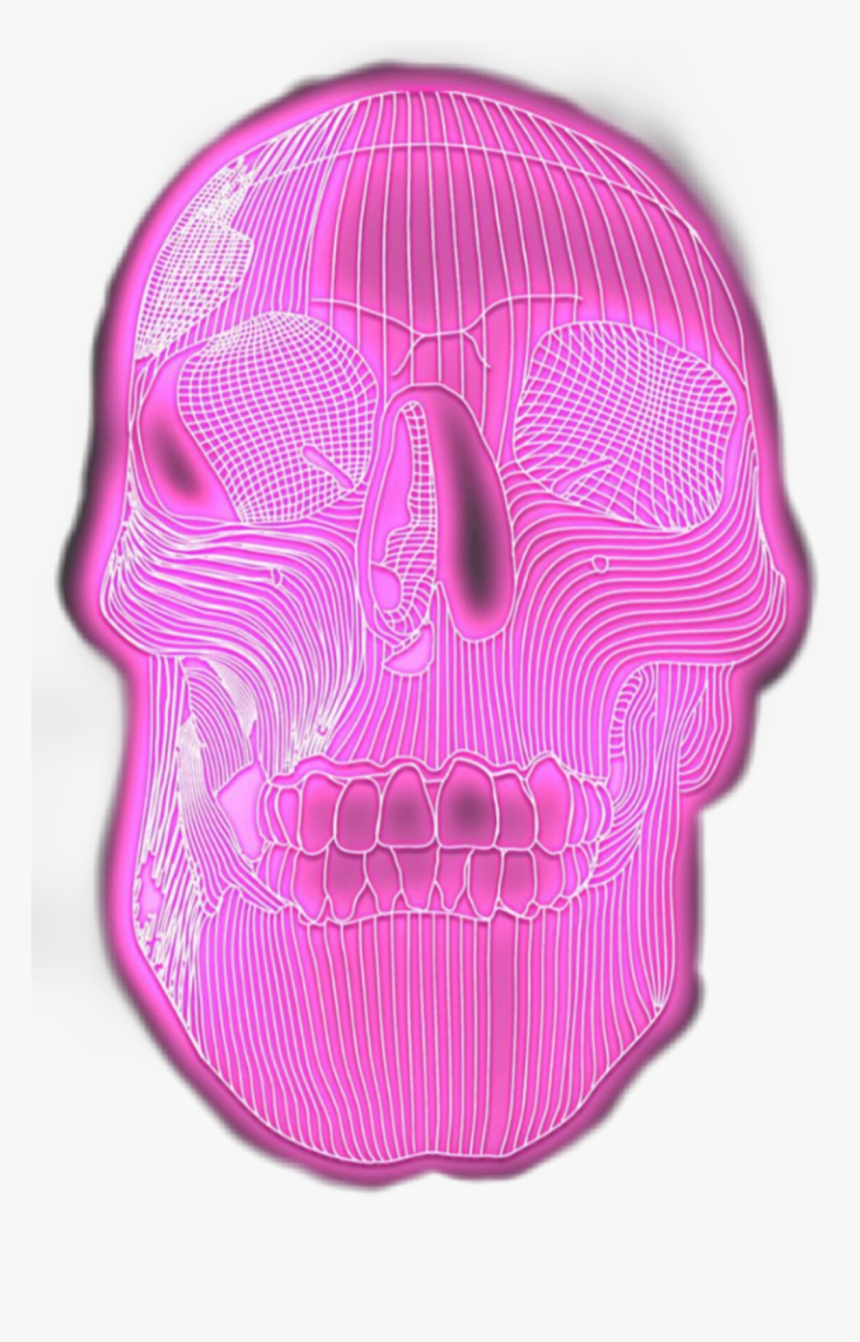 5sos4 Neon Pink Skull Png - Neon Skull Png, Transparent Png