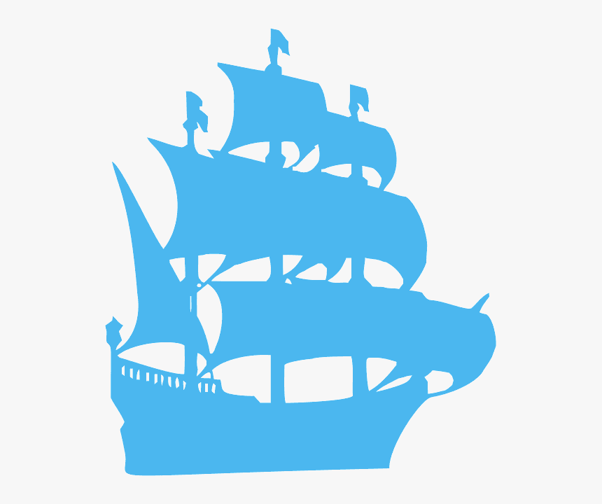 Pirate Ship Silhouette Png, Transparent Png